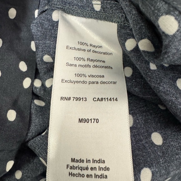 NWT Jessica Simpson Polka Dot Maternity Smocked Peasant Top Blouse Size Small - Picture 8 of 10